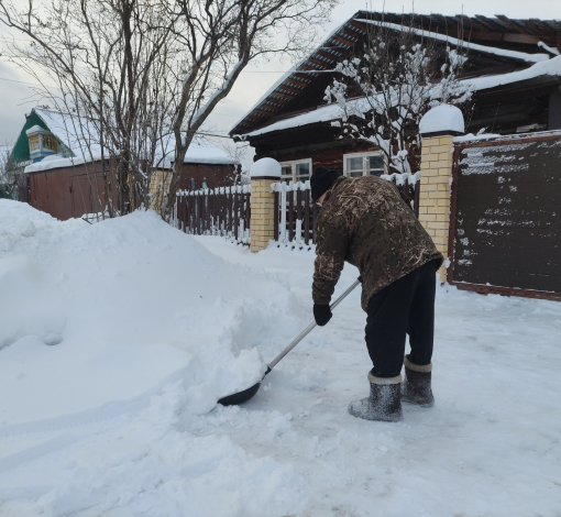 Многие артемовцы в частном секторе не сетовали, а боролись со снегопадами с помощью лопат. 